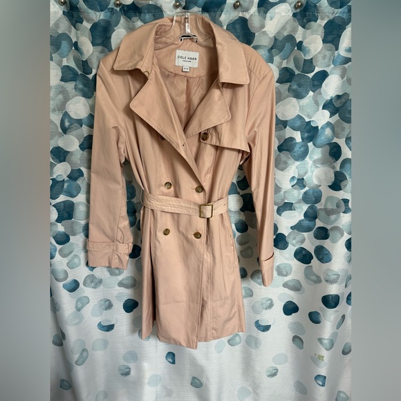 Cole Haan Women's Classic Belted Trench Coat - Sz XL - EUC - Picture 3 of 8